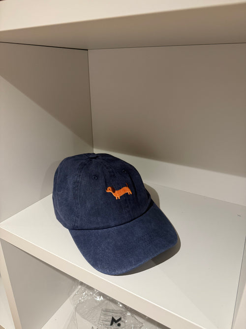 Blue navy bassotto hat con fibbia regolabile