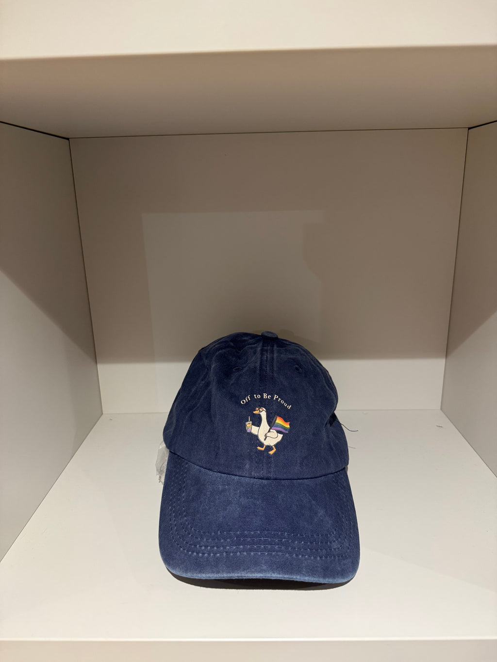 Cappellino blu con stampa proud goose