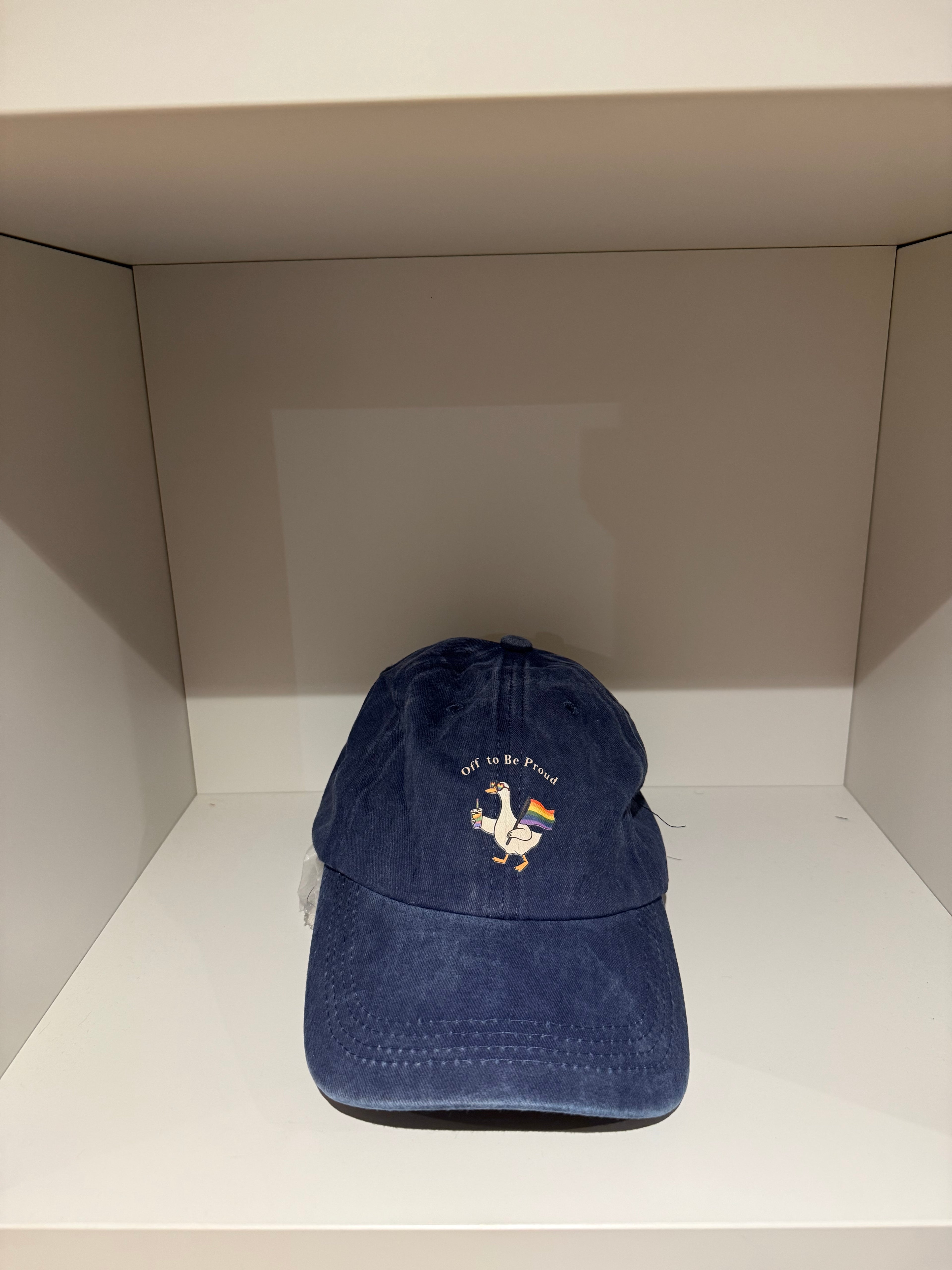 Cappellino blu con stampa proud goose